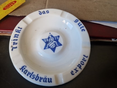 Ancien cendrier karlsbrau - ancien,