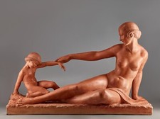 Grande Terre cuite Art déco -