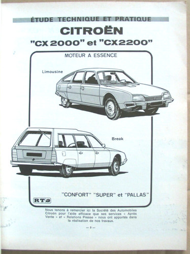 Revue technique citroën - technique, cx