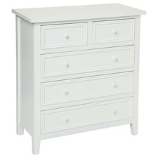 Commode 5 Tiroirs "Charme" 81cm Blanc