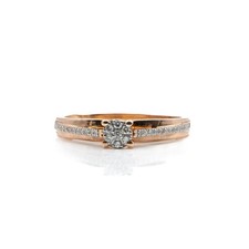 Bague Solitaire Or Rose 9
