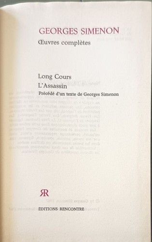 Georges simenon oeuvres - simenon,