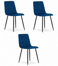 Fauteuil KARA - velours bleu