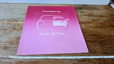 CATALOGUE BROCHURE PORSCHE 911 SC 911 TURBO 1980 - manque fiches techniques