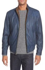 Veste en cuir véritable homme