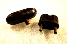 ancien interrupteur zeppelin avec prise en bakélite ,pièce de lampe ,art déco