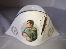 ANCIEN CENDRIER NAPOLEON BONAPARTE PORCELAINE DE LUXE F D COURONNE 1950-1970