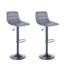 2 X Velours Gris Barre