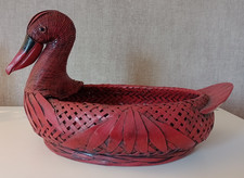 Panier Rotin Forme Canard