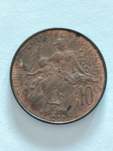 Piece centimes 1907 dupuis - 10,