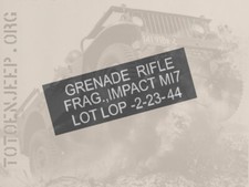 POCHOIR STENCIL MARQUAGE ADAPTER RIFLE M1A2 .. LANCEUR GRENAD us ww2 willys