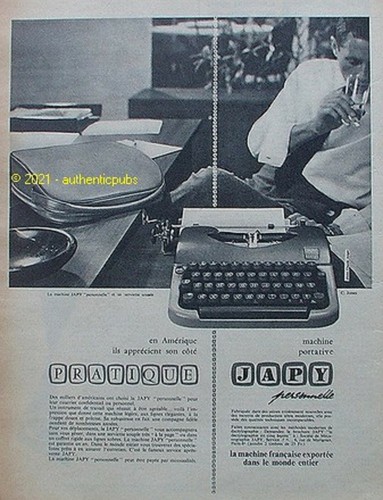 Publicite japy machine - publicite,