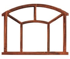 Fenêtre à barreaux - fer forgé/rouille - style antique - 48 x 62,5cm