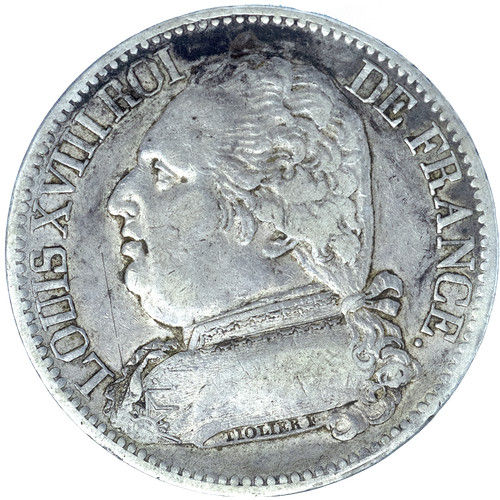 Louis xviii francs 1814 - louis,