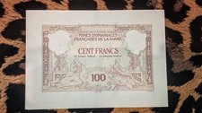 Billets 100 Francs Mines Domaniales De La Sarre ( Billet Factice / Faux )