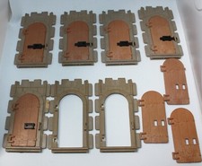 Lot de murs portes pour chateau Playmobil vintage 3444 3449 3450 3665 3666
