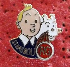 RARE BEAU PIN'S POLICE RG STRASBOURG TINTIN ET MILOU EGF