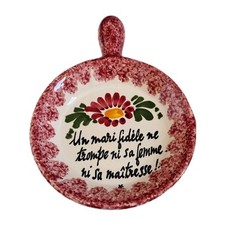 Ancienne Coupelle Caquelon Humoristique En Céramique Collection Vintage