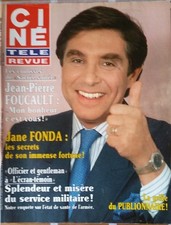 Ciné Télé Revue 9/3/1989; Jean Pierre Foucault/ Jane Fonda/ Steve Guttenberg