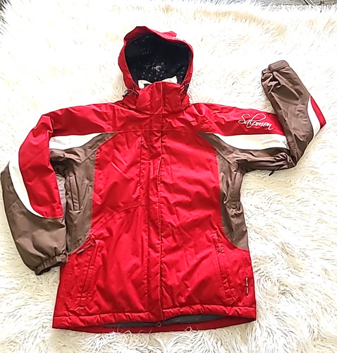 Salomon womens hooded red - l,
