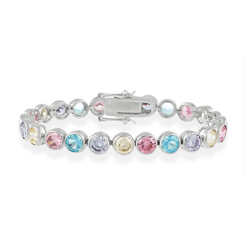 Argent sterling multi colore - argent, multi-colore