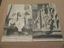 LOT DE 2 CPA-80-AMIENS-L'ANGE PLEUREUR-MOTIF DU PORTAIL  de L'EGLISE St- GERMAIN