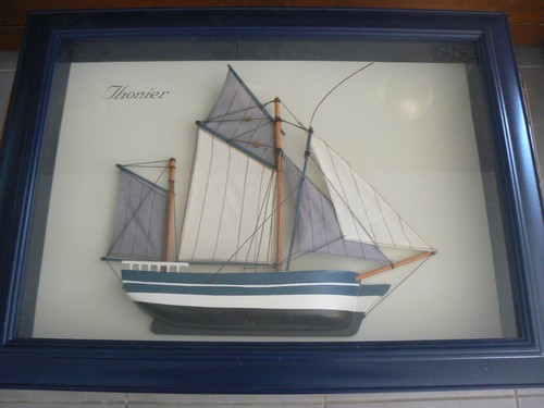 Vitrine maquette bateau murale - bateau,