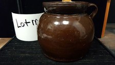 Antique/Early Stoneware, Lot M brown with no cover. #2