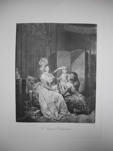 Gravure amour couronné - gravure,