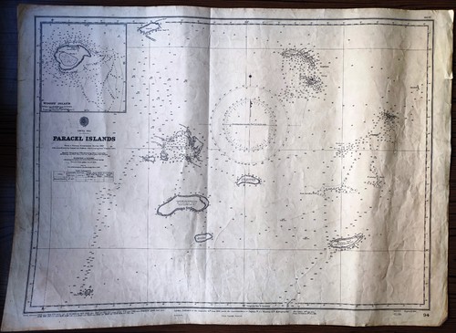Carte marine ancienne - carte, iles