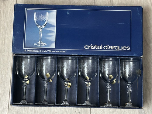 Lot verre cristal - cristal, d'arques
