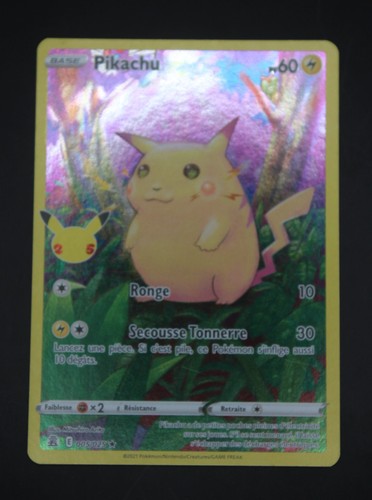 Carte pokemon 005 025 pikachu - carte,