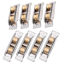 Jeu de rouleaux de porte coulissante en verre avec matériaux en acier inoxydabl