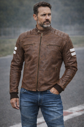 Blouson moto cuir - blouson,