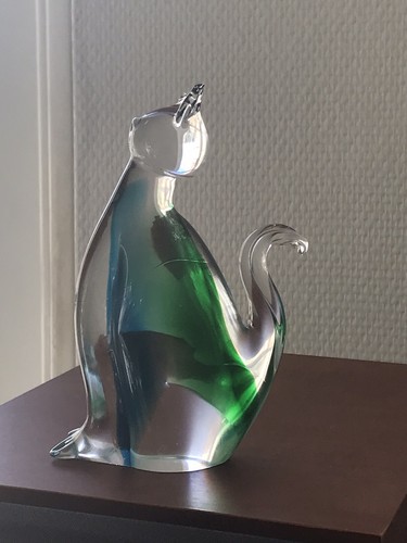 Sculpture chat verre - de,