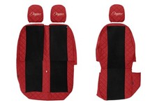 VAN Housses siege pour CITROEN JUMPER 3 DUCATO 3 PEUGEOT BOXER III -23 1+2 ROUGE