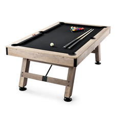 Table De Billard 213,4 Cm Kit De Billard Pour Jeux De Café Tissu Noir
