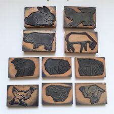 10 anciens tampons scolaires. STUDIA. Ferme. Animaux. Très grands. Scrapbooking.