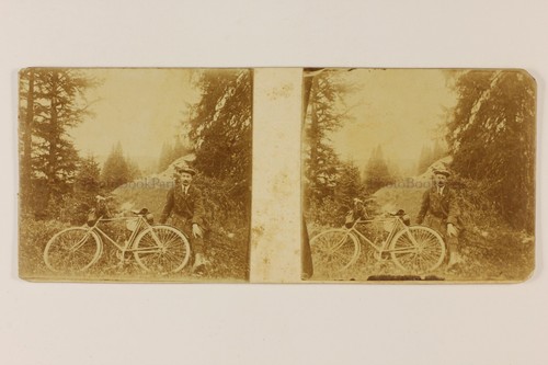 Homme vélo bois photo - vélo,