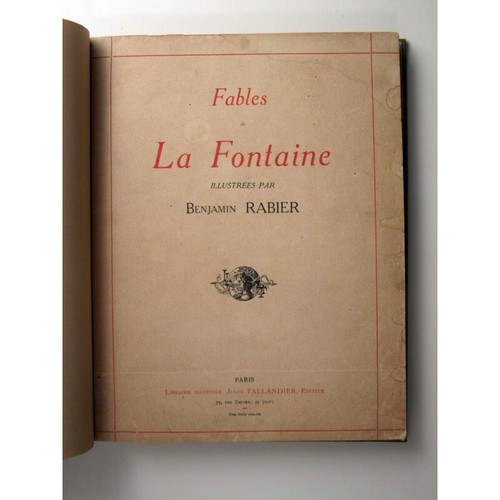 Rabier benjamin fables de la - benjamin,