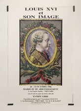 Louis XVI et son image 1986 Affiche Originale Exposition Royauté
