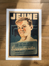 Affiche Originale Entoilée de Propagande. " Jeune, Exerce un bon métier " 39/45