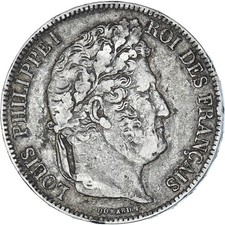 Monnaie, France, Louis-Philippe, 5 Francs, 1841, Rouen, TB+, Argent