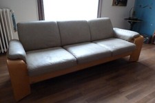 canapé 3 places, cuir et bois de hêtre Stressless - modèle Pegasus d' EKORNES