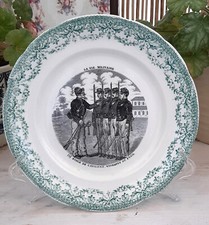 Assiette parlante Sarreguemines La vie militaire