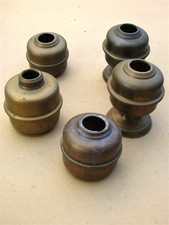 Lot de 5 cuves de lampe à pétrole en laiton - fin XIXe siècle