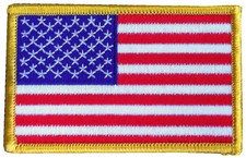 USA Flag Patch Red White and