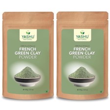 Poudre D'Argile Verte Naturelle Française Yashu 100G Chaque Paquet De 2