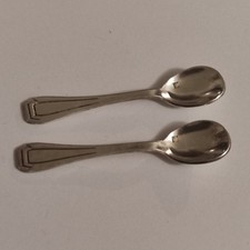 paire de cuillères XXème pour saleron en métal argenté ,poinçon carré AF
