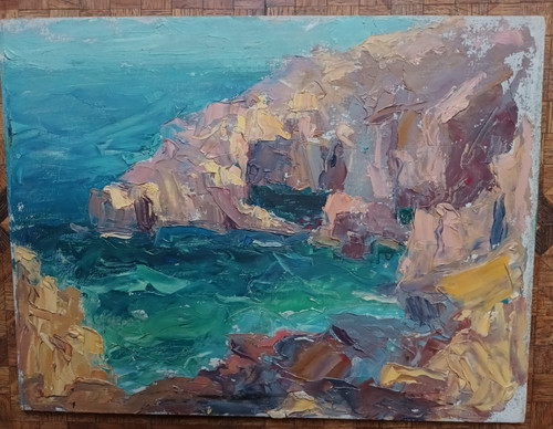 Huile ancienne marine - huile,